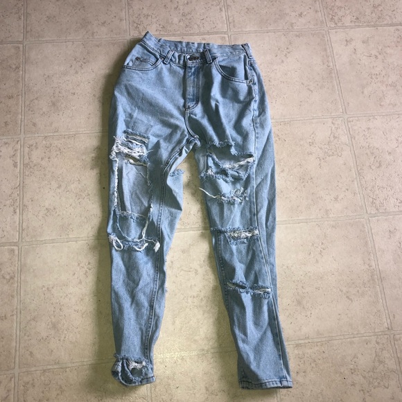 Lee Denim - Vintage distressed high waist mom jeans